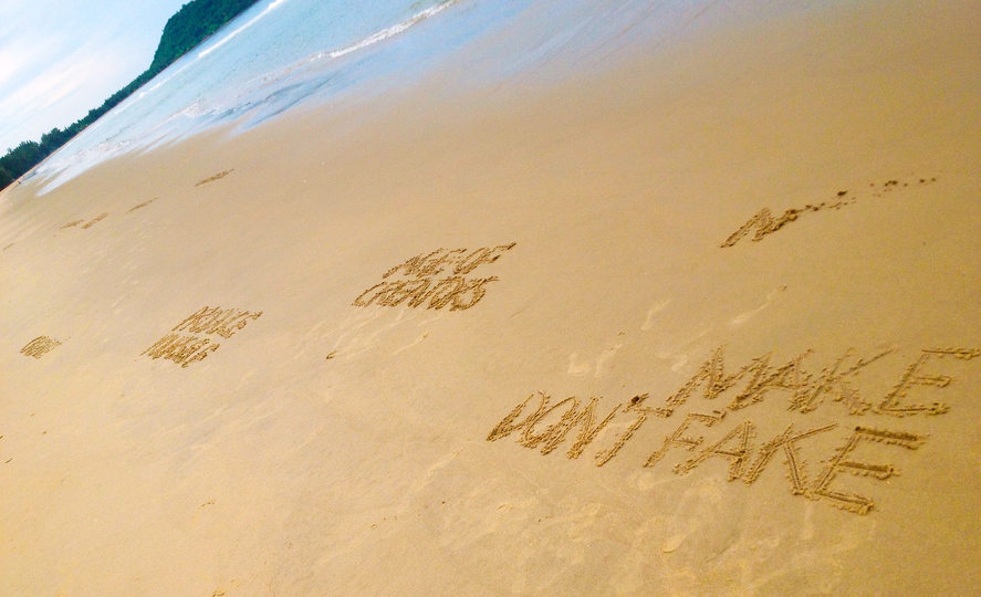 Beach writing: 