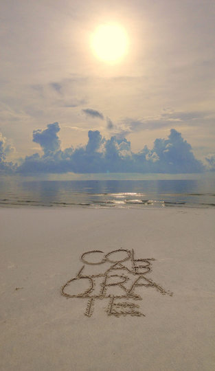 Beach writing: 