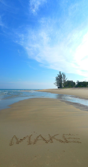 Beach writing: 