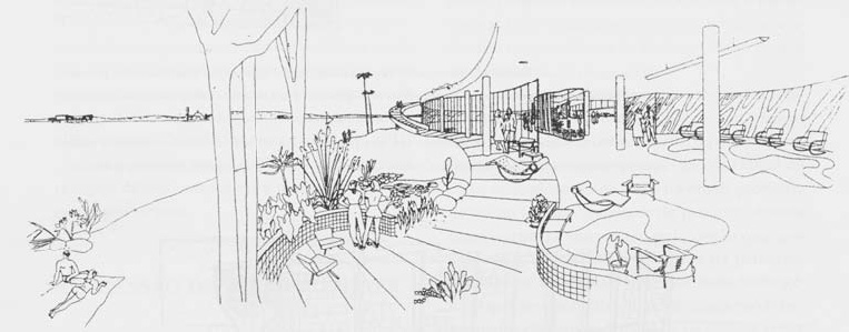 Brazil Modernism: ￼Oscar Niemeyer, scheme for hotel, Pampulha