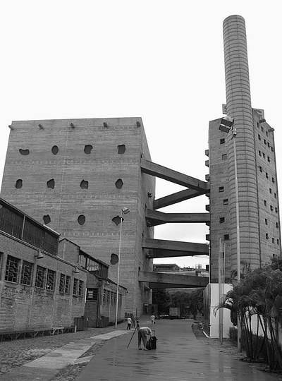 Brazil Modernism: Lina Bo Bardi, SESC-Pompéia, São Paulo, detail, 1977. ‘Prehistoric’ holes