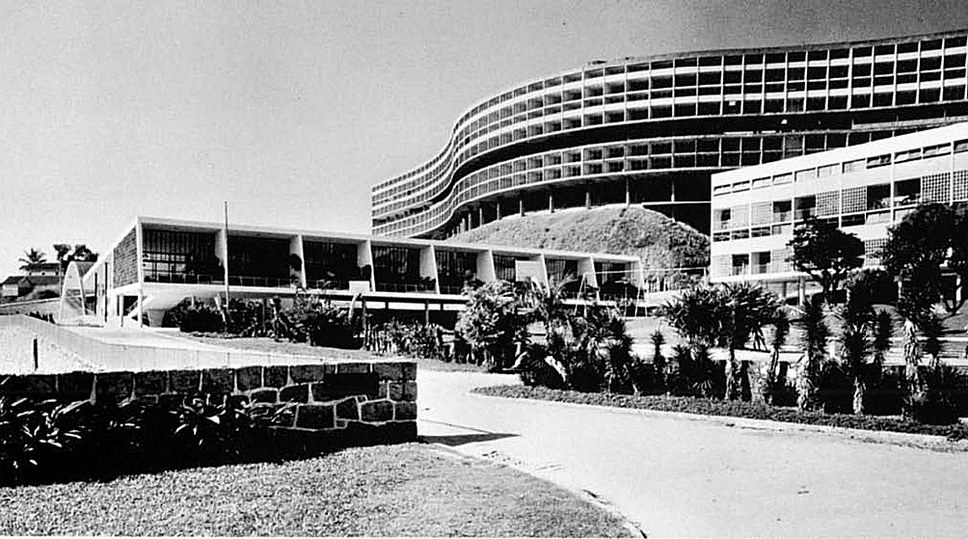 Brazil Modernism: Affonso Reidy, Pedregulho, Rio de Janeiro, begun in 1947. 