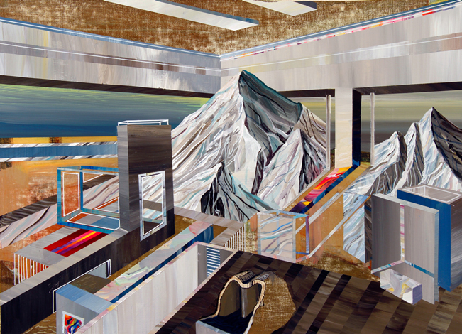 architecture > art: Ricky Allman, Fringe,
acrylic on canvas
18x24