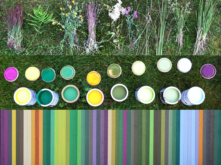 Soderlund Davidson: Mixing colours for The Ballwall, Dalskog community playground, Dalsland