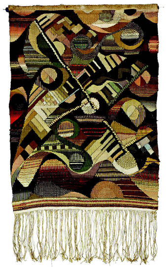 Bauhaus: Textile Design: Hedwig Jungnik, Tapestry with abstract forms, 1921/23