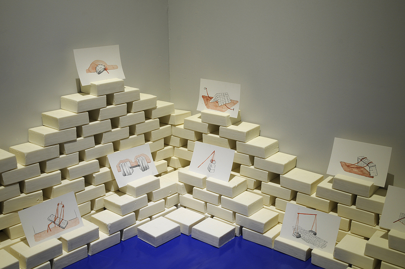 Just Before Paradise: HERA BÜYÜKTASÇIYAN,
In Situ,
drawings, soap, PiST///, Istanbul 2013
Photo by PiST///