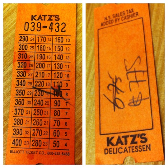 Meet me at Katz’s Delicatessen: 