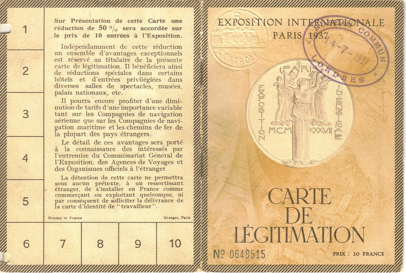 Paris Exposition 1937: 