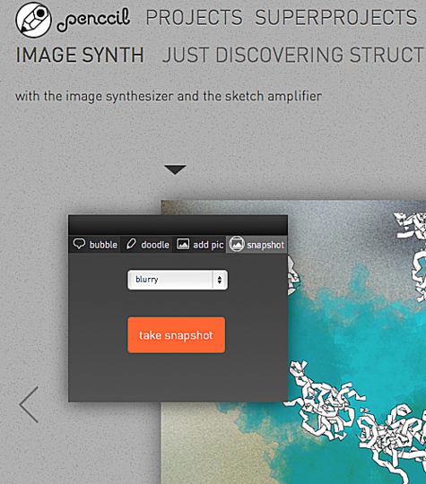 The penccil snapshot tool: The snapshot tool can be found in studio mode.