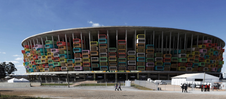 penccil: This was 2017: Architects Axel de Stampa and Sylvain Macaux deal with the architecture of spectacle and the massive investments needed for hosting a World Cup. Their project 