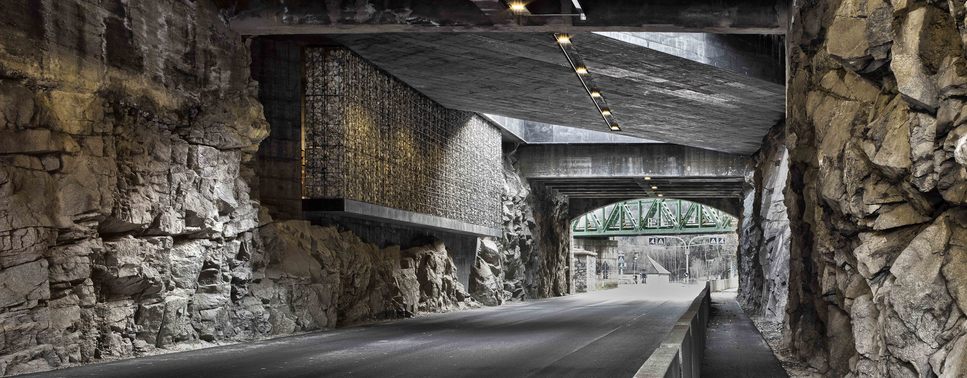 The 2015 best of penccil: With the 'Infopoint BBT', the observation site for the construction of the Brenner tunnel in Forte di Fortezza (Frankensfeste fortress), Architect Markus Scherer designed an impressive connection between the past and the future in the heart of Europe. Franzensfeste fortress was inaugurated by Ferdinand I of Austria on August 18, 1838. 
The site has always played an important role in the transit of goods on the north-south bound: As the Amber Road between Greece, Sicily and Northern Europe, and in the Roman period, between Aquileia and the regions beyond the Alps. The BBT - Brenner Base Tunnel -  is a  55-kilometre long railway tunnel through the base of the Eastern Alps beneath the Brenner Pass. It will run from Innsbruck Hauptbahnhof in Austria to Franzensfeste in Italy. The Brenner Pass, in the Alps at the border between Austria and Italy, is one of the most important traffic connections between northern and southern Europe, and the motorway going over it is infamous for its frequent traffic jams. The hope is to relieve this situation by improving the railway connection between North Tyrol and South Tyrol with the new tunnel, which will allow trains to cross the Alps much faster. 
The project is funded by Austria and Italy, and a contribution by the European Union. The project will be the world's second longest tunnel, after the Gotthard Base Tunnel.
http://www.penccil.com/gallery.php?p=802942881050