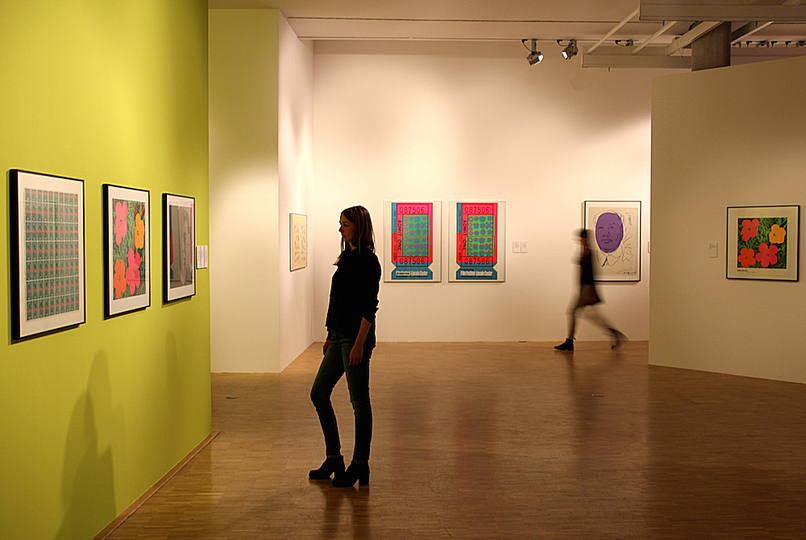 Posters. Andy Warhol: Posters. Warlhol Exhibition View at the Museum for Art and Design Hamburg. Photo: Michaela Hille.