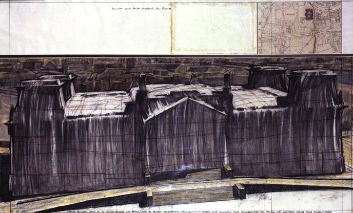 Postmodern Wunderkammer: Christo: Wrapped Reichstag, 1977 © DAM