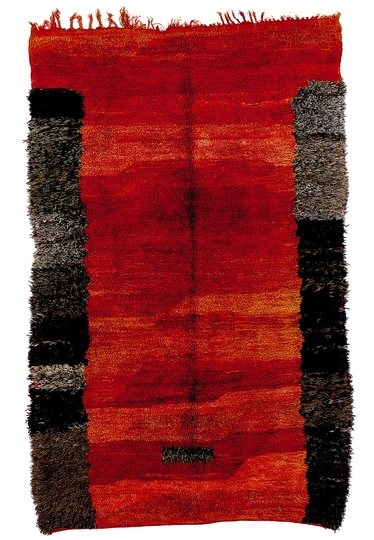 Moroccan Carpets and Modern Art: Carpet from Mrirt in the Atlas Mountains, Morocco, 20th century . 