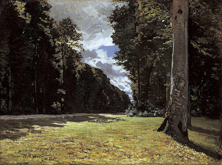 Monet and the Birth of Impressionism: Claude Monet (1840-1926), The Chailly Road through the Forest of Fontainebleau, 1865, oil on canvas, 97 x 130,5 cm. Ordrupgaard, Copenhagen. Photo: Pernille Klemp © Ordrupgaard, Copenhagen