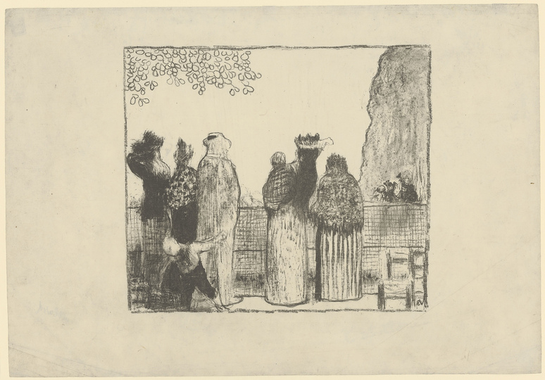 Édouard Vuillard: Turn of the Century Paris: Édouard Vuillard, Les Tuileries (Die Tuilerien), 1895, Lithography, 336 × 485 mm (sheet size) © Staatliche Graphische Sammlung München