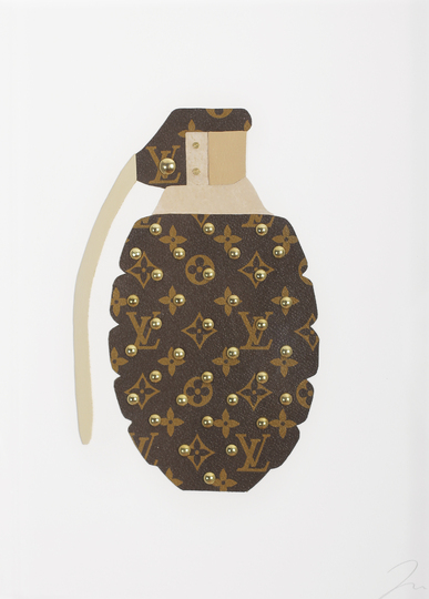 It´s Swab Barcelona: Javier martin “LV granade” Técnica mixta con bolsos Louis Vuitton 2012. Pantocrátor Gallery,  Shangai