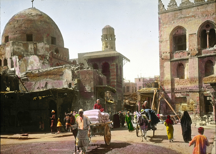 Postcards from Egypt 1912: Scene with a Mosque in Calhoun © Österreichisches Volkshochschularchiv.