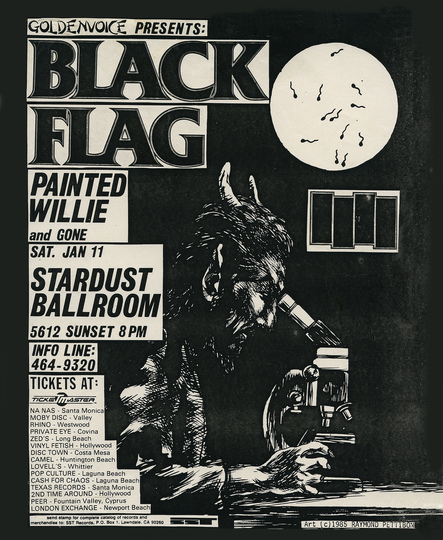 FIAC 2013: Balck Flag Stardust Ballroom by Raymond Pettibon represented by  mfc-michèle Didier