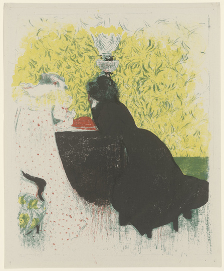 Édouard Vuillard: Turn of the Century Paris: Édouard Vuillard, Les deux belles soeurs, from: Paysages et interiors,, ca. 1899, Lithography, 386 x 315 mm (sheet size)
© Staatliche Graphische Sammlung München