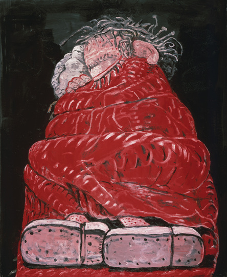 Philip Guston - Late Works: Philip Guston, Sleeping, 1977, Oil on canvas, 213.4 x 175.3 cm. Private collection © The Estate of Philip Guston