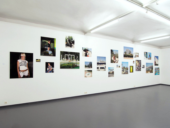 Mobility: The first part of this show TRAVELLING comments on topics concerning mass tourism.  Patricia Almeida, Installationview at Fotogalerie Wien, Photo: Michael Michlmayr.
