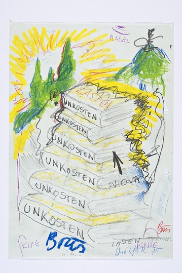 Günter Brus Draws with Friends: Berlin Circle, A collaboration of Christian Ludwig Attersee, Günter Brus, Dieter Roth, Gerhard Rühm, Dominik Steiger, Oswald Wiener, 1973.