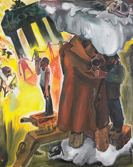 German Painting after the 1960s: Jörg Immendorff, Ostjörg, 1980 Copyright: Jörg Immendorff, Ostjörg, 1980, Öl auf Leinwand, 250 x 200 cm, © Sammlung Essl, Klosterneuburg / Wien, Foto: Mischa Nawrata, Wien