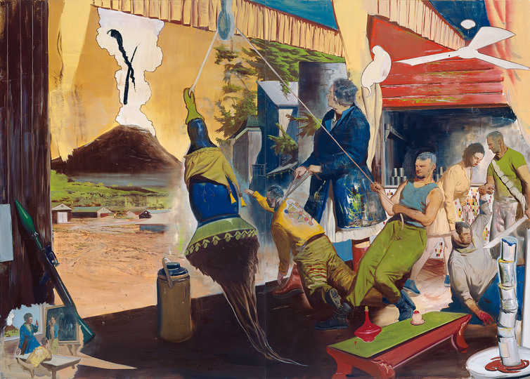 German Painting after the 1960s: Neo Rauch, Das alte Lied, 2006 Copyright: Neo Rauch, Das alte Lied, 2006, Öl auf Leinwand, Diptychon, 300 x 420 cm, © BILDRECHT Wien, 2015, Foto: Uwe Walter, Berlin - courtesy Galerie EIGEN + ART, Leipzig/Berlin