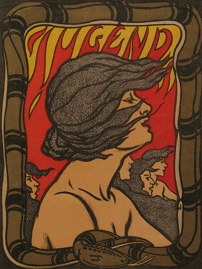 Hans Christiansen´s Jugendstil: Storm (Sturm) / Magazine cover of 