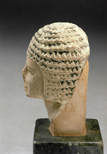 Postcards from Egypt 1912: Head of a Man, 6th Century Old Kingdom, ca. 2374 – 2191 B.C., Painted Limestone. KHM Wien, Ägyptisch-Orientalische Sammlung ©KHM mit MVK und ÖTM.