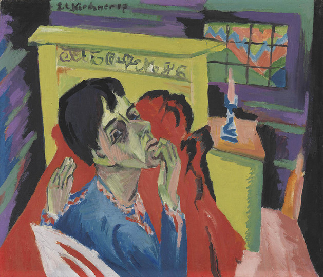 Ernst Ludwig Kirchner - Master of Color: Ernst Ludwig Kirchner, Self-Portrait as a Sick Person, 1918/30, Oil on canvas, mounted on plywood, 59 x 69.3 cm

© Bayerische Staatsgemäldesammlungen, Sammlung Moderne Kunst at the Pinakothek der Moderne, Munich