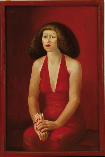 Hair!: The colour of hair ranges from the red of the traitorous Judas and affiliation within the world of witches ... 
Volker Stelzmann, Woman in Red Dress, 1976-1979  © Museum der bildenden Künste Leipzig, Sammlung Ludwig / VG Bild-Kunst, Bonn 2013.
