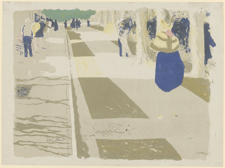 Édouard Vuillard: Turn of the Century Paris: Édouard Vuillard, L’Avenue, ca. 1899, Lithography, 332 × 450 mm (sheet size) © Staatliche Graphische Sammlung München