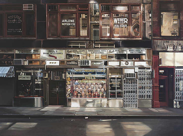 Richard Estes´ New York: Bridal Accessories, 1975, Richard Estes, 
Oil on canvas, 36 x 48 in. (91.44 x 121.92 cm) Collection of Mr. and Mrs. Graham Gund. Photo by Luc Demers