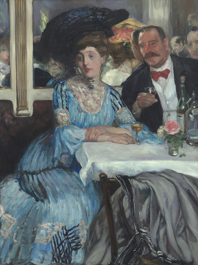 William Glackens: William James Glackens (American, 1870–1938). At Mouquin’s, 1905. Oil on canvas, 48 1/8 x 36 1/4 inches (122.4 x 92.1 cm). Art Institute of Chicago, Friends of American Art Collection, 1925.295