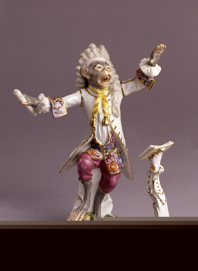 Hair!: Johann Joachim Kaendler/Peter Reinicke, Conductor at the Ape Chapel (Dirigent der Affenkapelle), 1753-1765/66 © Museen der Stadt Bamberg, Sammlung Ludwig, Photo: Thomas Wolf