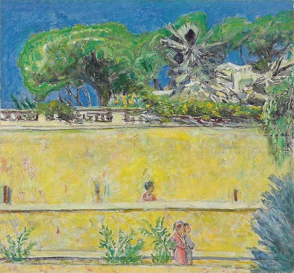 Pierre Bonnard: The Memory of Colors: Terrace in the South, circa 1925, Terrasse dans le Midi, oil on canvas, 68 × 73 cm. Collection Fonds Glénat, Grenoble, Frankreich