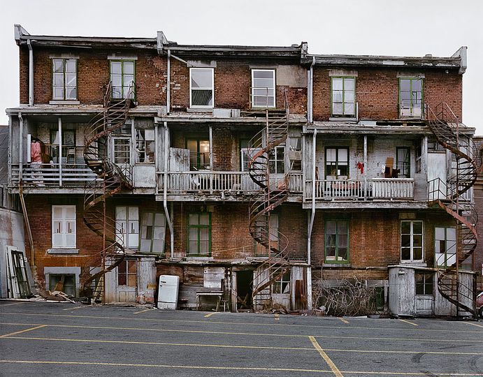 Wayne Sorce:  Urban Color: Spiral Fire Escapes, Chicago, 1975