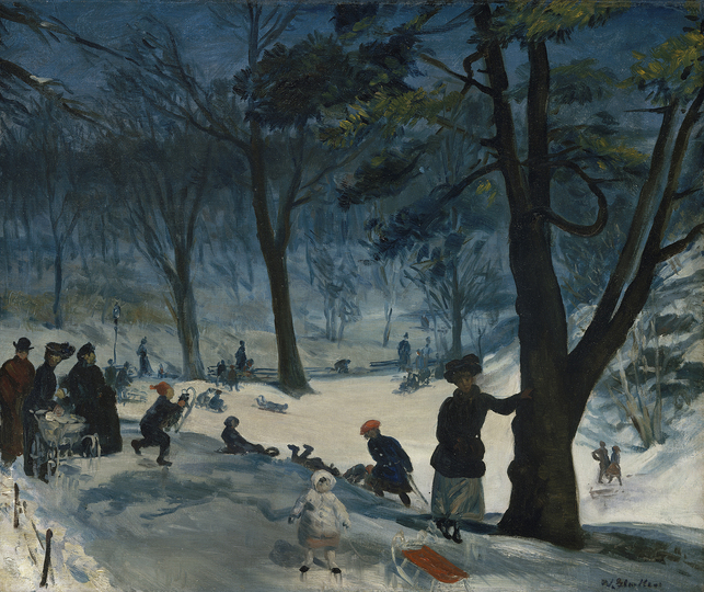 William Glackens: William Glackens, Central Park, Winter, c. 1905, Oil on canvas, 25 x 30 in. (63.5 x 76.2 cm.), Lent by The Metropolitan Museum of Art, George A. Hearn Fund, 1921 (21.164)