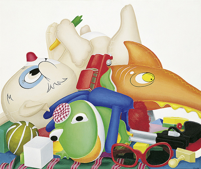 German Pop: Christa Dichgans, Stillleben mit Frosch (Still life with Frog), 1969, Private collection Courtesy Contemporary Fine Arts, Berlin Photo: Jochen Littkemann