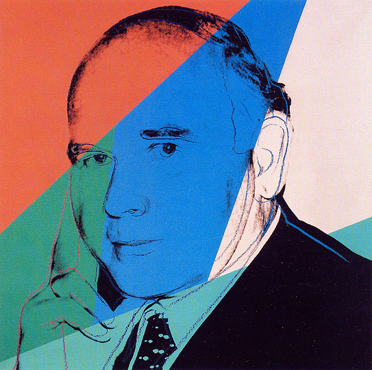 Pop Art 1960s: Andy Warhol, Portrait of Peter Ludwig, 1980, silkscreen on canvas, 105 x 105 cm. Museum Ludwig, Köln © 2014 The Andy Warhol Foundation for the Visual Arts, Inc. / Artists Rights Society (ARS), New York. Photo: Rheinisches Bildarchiv