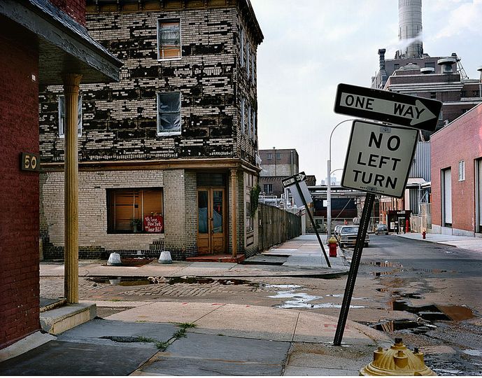 Wayne Sorce:  Urban Color: No Left, Vinegar Hill, 1988