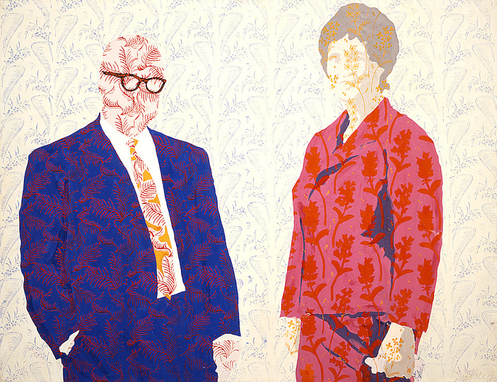 German Pop: Konrad Lueg, Herr und Frau S, 1965, Caseintempera on canvas 100 x 130 cm. Private collection Berlin © VG Bild-Kunst, Bonn 2014