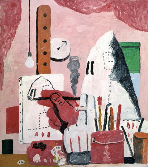 Philip Guston - Late Works: Philip Guston, The Studio, 1969, Oil on canvas, 121.9 x 106.7 cm. Private collection © The Estate of Philip Guston