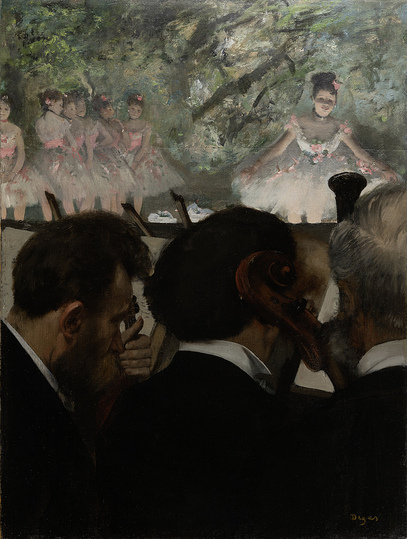 Monet and the Birth of Impressionism: Edgar Degas (1834-1917), Orchestra Musicians, 1872, Oil on canvas, 69 x 49 cm. Photo: Städel Museum, Frankfurt am Main Städel Museum – ARTOTHEK