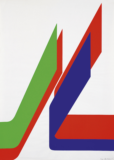 Karl Neubacher: Media Artist, 1926-1978: Karl Neubacher, Ohne Titel, 1970, Silk screen print, 32/36, signed, 84 × 60 cm. Courtesy private collection.