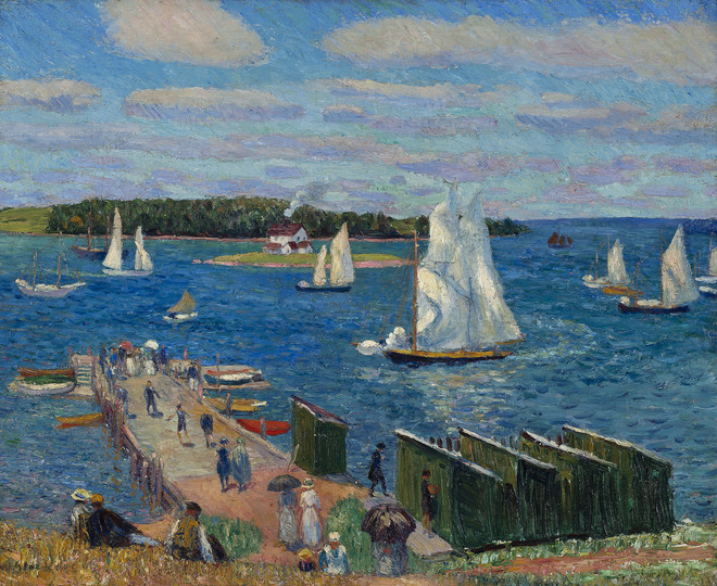 William Glackens: William James Glackens (American, 1870–1938). Mahone Bay, 1910. Oil on canvas, 26 1/8 x 31 7/8 inches (66.4 x 81 cm). Sheldon Museum of Art, University of Nebraska-Lincoln, UNL-Anna R. and Frank M. Hall Charitable Trust, H-193