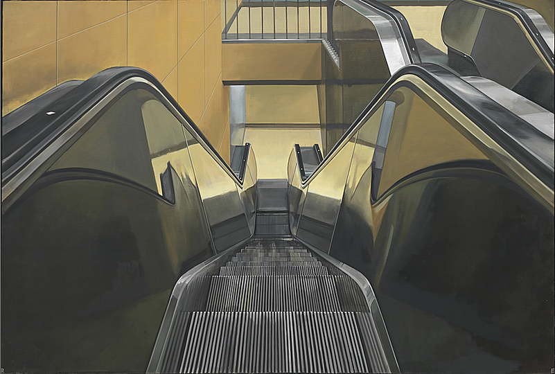 Richard Estes´ New York: Escalator, 1969, Richard Estes, Oil on canvas, 
42 1/2 x 62 in. (108 x 157.5 cm) Courtesy of a private collection. Photo by Alex Jamison