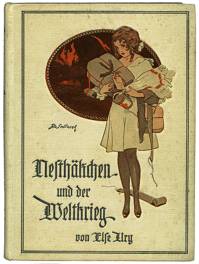 War and Propaganda 14/18: Else Ury, Baby of the Family and the World War Illustration by Robert Sedlacek, um 1916/1917, 21 x 15,5 cm, print: Meidinger’s Jugendschriften-Verlag, Berlin, Altonaer Museum, Hamburg